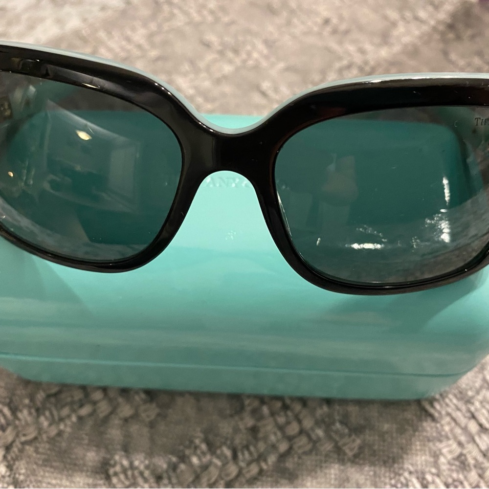 Tiffany & Co. Light Blue Women's Sunglasses with Crystal-Embellished Arms - Picture 2 of 13